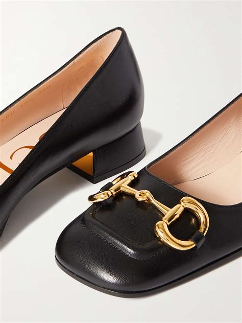 gucci shoes black pumps|Gucci low heel pumps.